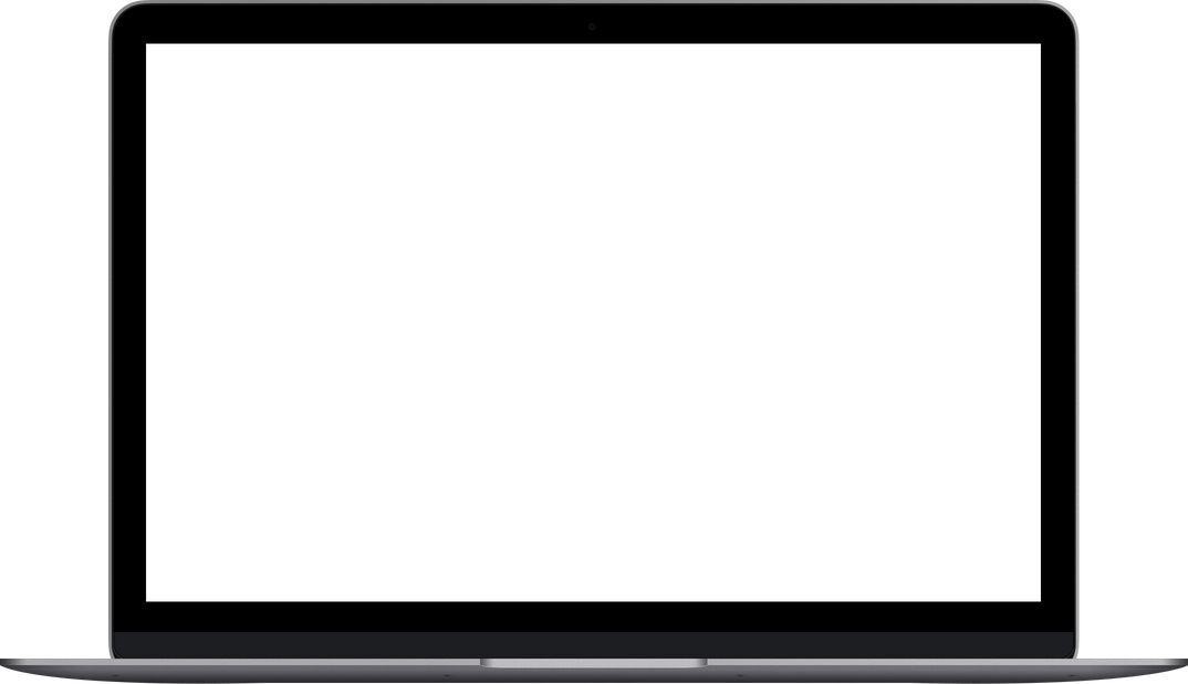 Laptop with Empty Screen for Mockup