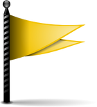 3D Yellow Flag Illustration